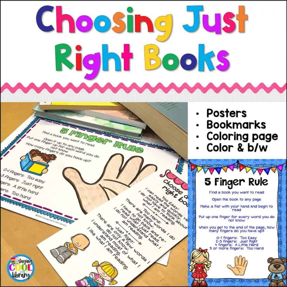 Just Right Books & 5 Finger Rule