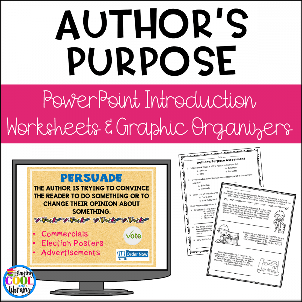 Author's Purpose PowerPoint and Worksheets