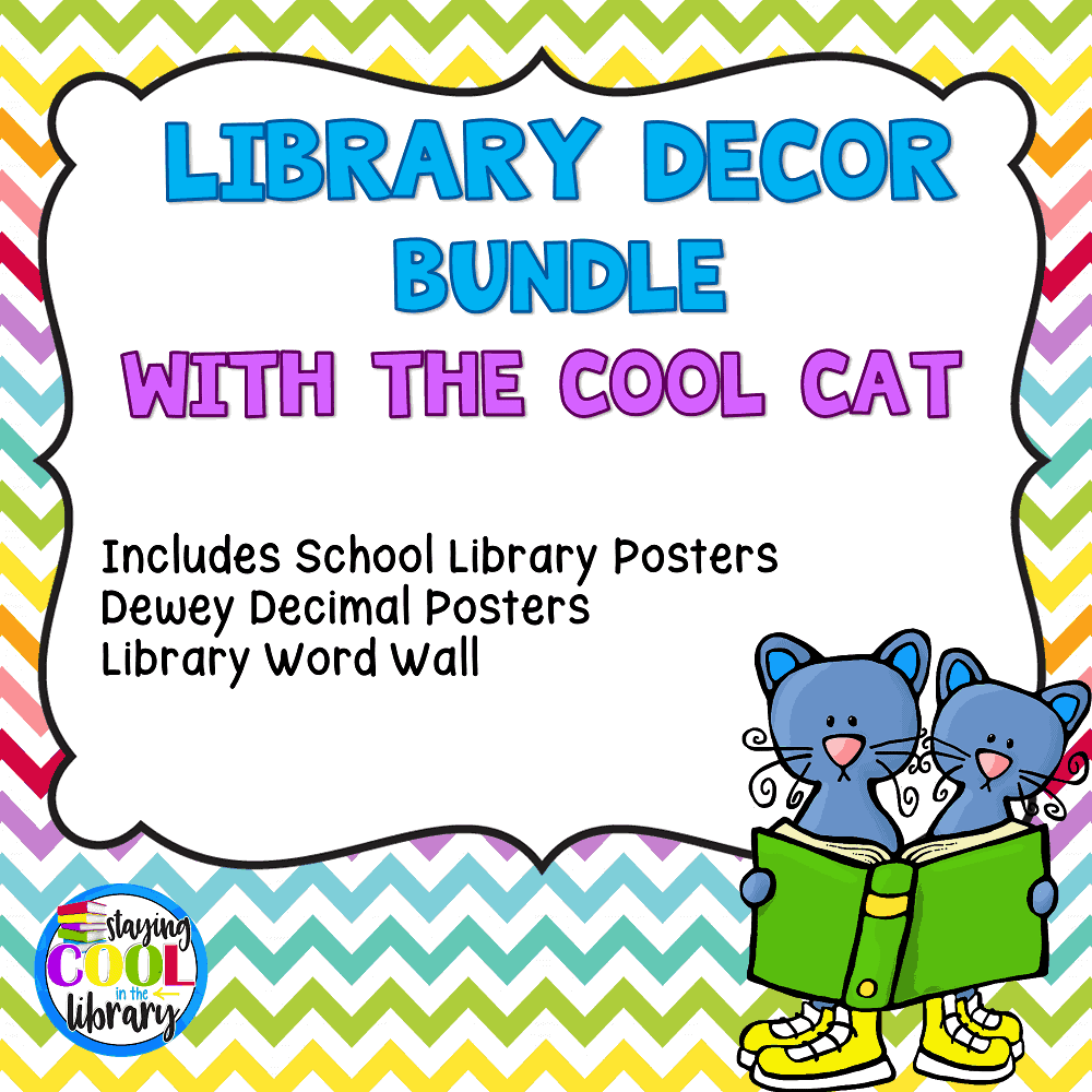 Cool Cat Library Decor Set