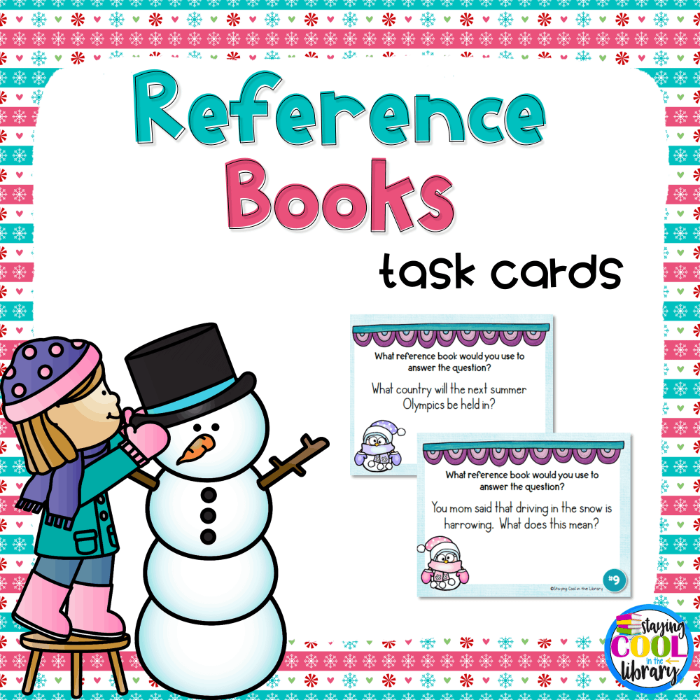 Reference Book Task Cards - Winter Theme